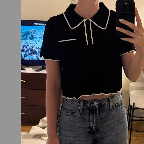 Pikil Knitted Polo Top - Picture 4 of 7